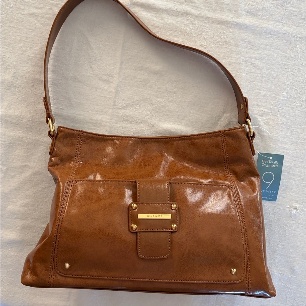 NWT Nine West beautiful brown hobo bag - Picture 3 of 12